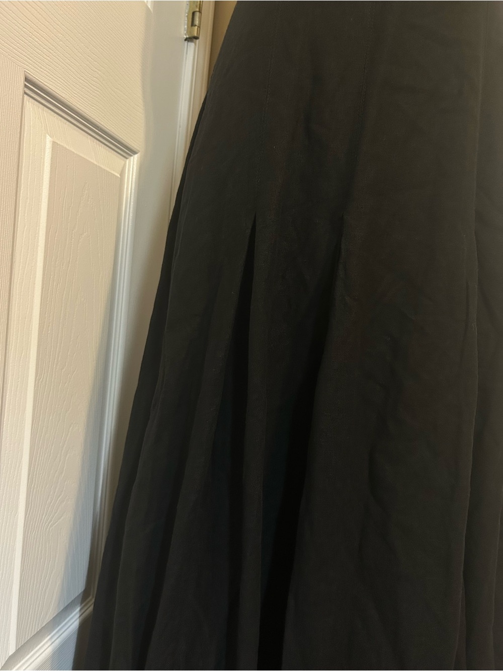 NWT Rachel Zoe Linen Blend Black Criss Cross Back Maxi Dress Sz 8 - Picture 7 of 12